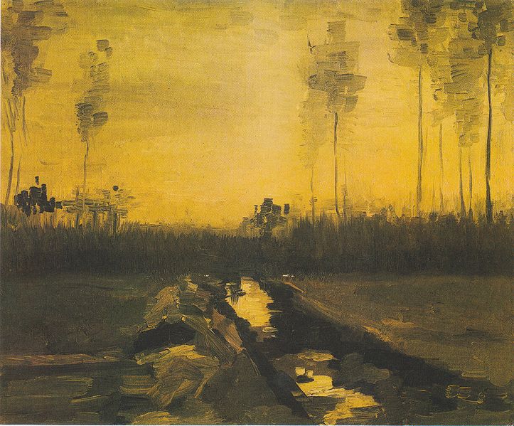 Vincent Van Gogh Landscape at Dusk